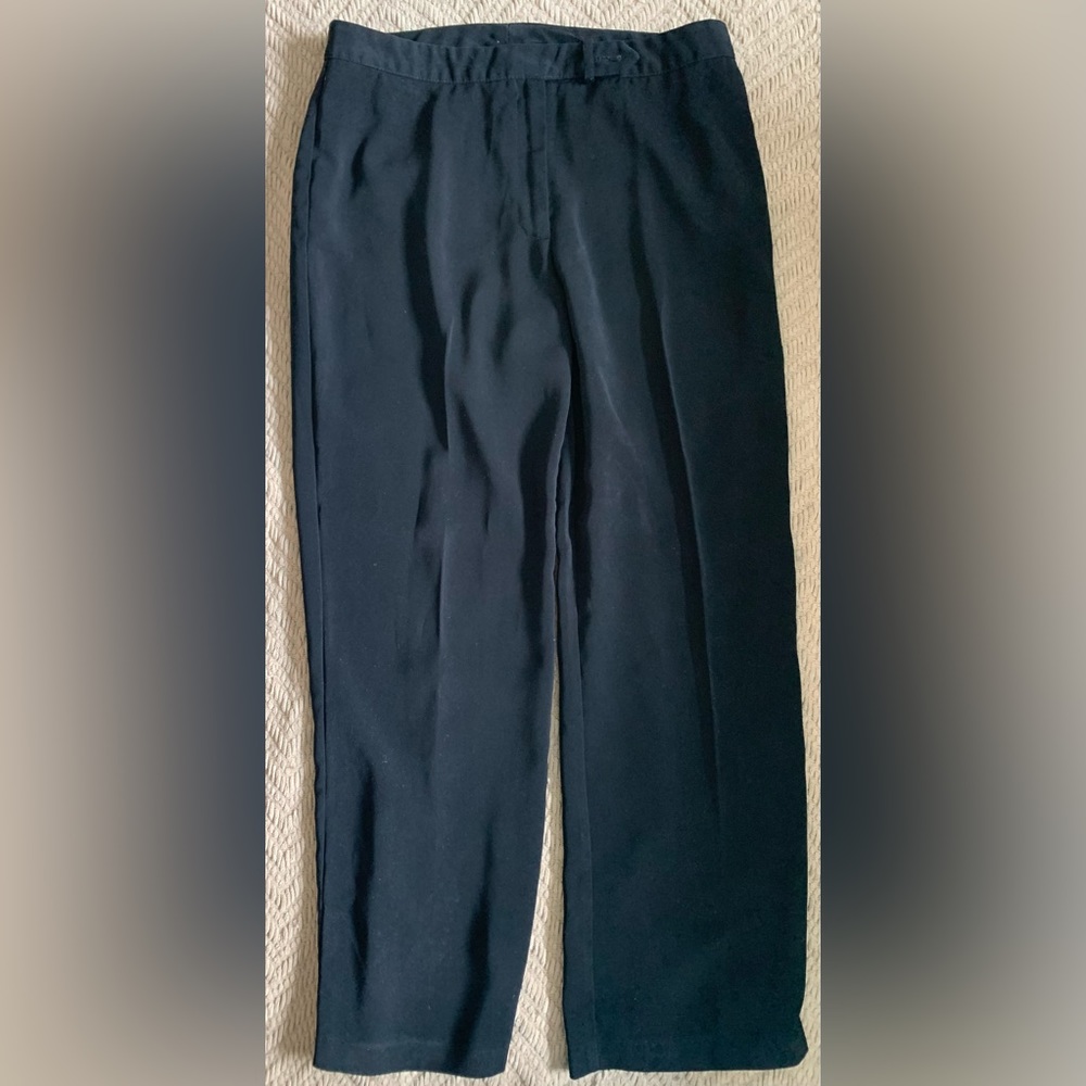 FAIRWEATHER PETITES | 10 | Black polyester dress pants zipper front